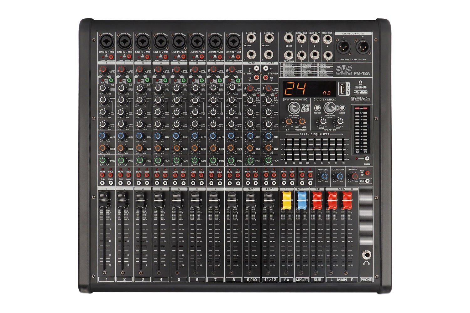 SVS Audiotechnik mixers PM-12A Активный аналоговый микшерный пульт, 12-канальный в Норильске